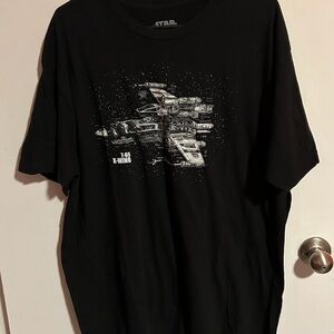 Star Wars Black T-Shirt with X-Wing Design